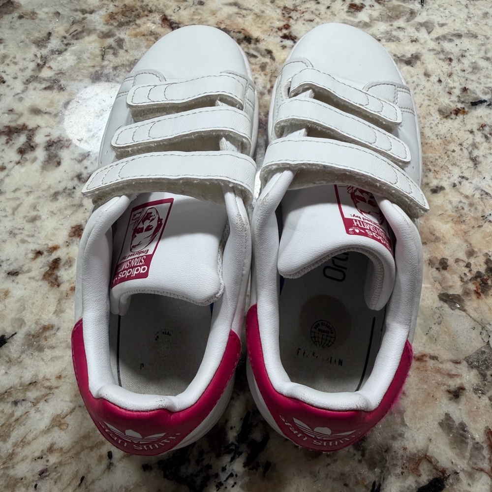 Adidas Girl White Sneakers with Pink Details - Picture 2 of 10
